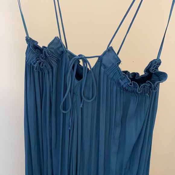 ZARA BLUE STRAPLESS DRESS - Picture 4 of 4